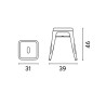 Set 4 Sgabelli Moia lamiera galvanizzata avorio esterno resistente
