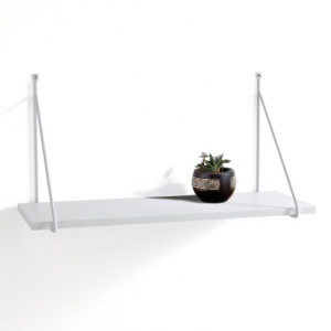 Zoom Mensola Da Parete Fast White 24 X 65 H.4 Cm