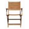Set Di 2 Sedie Pietrasanta In Acacia Pieghevole Con Braccioli Moia