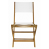 Set Di 2 Sedie Venturina In Acacia Pieghevole Con Textilene Senza Braccioli Moia