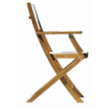 Set Di 2 Sedie Venturina In Acacia Pieghevole Con Textilene Con Braccioli Moia