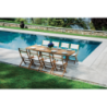 Set Di 2 Sedie Venturina In Acacia Pieghevole Con Textilene Con Braccioli Moia