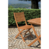 Tavolo Piombino In Acacia Pieghevole 80X80 Moia