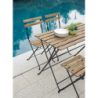 Set Bistrò In Ferro E Acacia Fsc Scura - 4 Sedie E Un Tavolo 100X54 Cm Moia