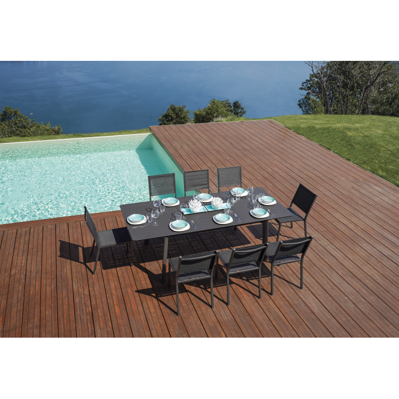 Tavolo San Donato - Allungabile 160/240 X 102 Cm - Allungo Centrale - Antracite Moia