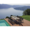 Tavolo Nettuno Allungabile 200/300 X 100 Cm - Allungo Con Gambe Scorrevoli - Antracite Moia