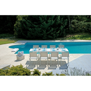 Tavolo Montecatini 135/270X90,5 - Alluminio Bianco Moia