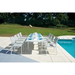 Zoom Tavolo Montecatini 135/270X90,5 - Alluminio Bianco Moia