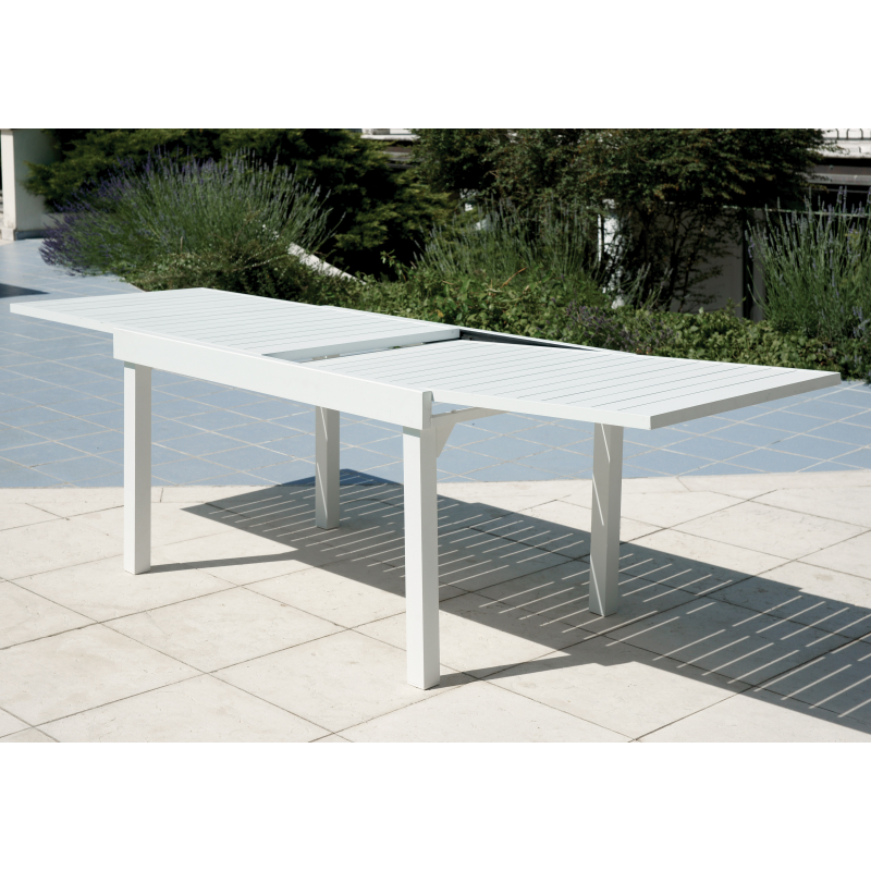 Tavolo Montecatini 135/270X90,5 - Alluminio Bianco Moia