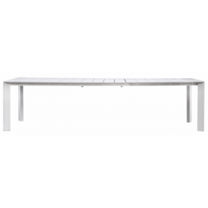 Zoom Tavolo Nettuno Allungabile 200/300 X 100 Cm - Allungo Con Gambe Scorrevoli - Bianco Moia