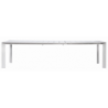 Tavolo Nettuno Allungabile 200/300 X 100 Cm - Allungo Con Gambe Scorrevoli - Bianco Moia