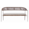 Salotto Milano In Alluminio Bianco + Seduta E Schienale In Wicker Paglia Moia