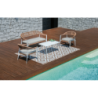 Salotto Milano In Alluminio Bianco + Seduta E Schienale In Wicker Paglia Moia
