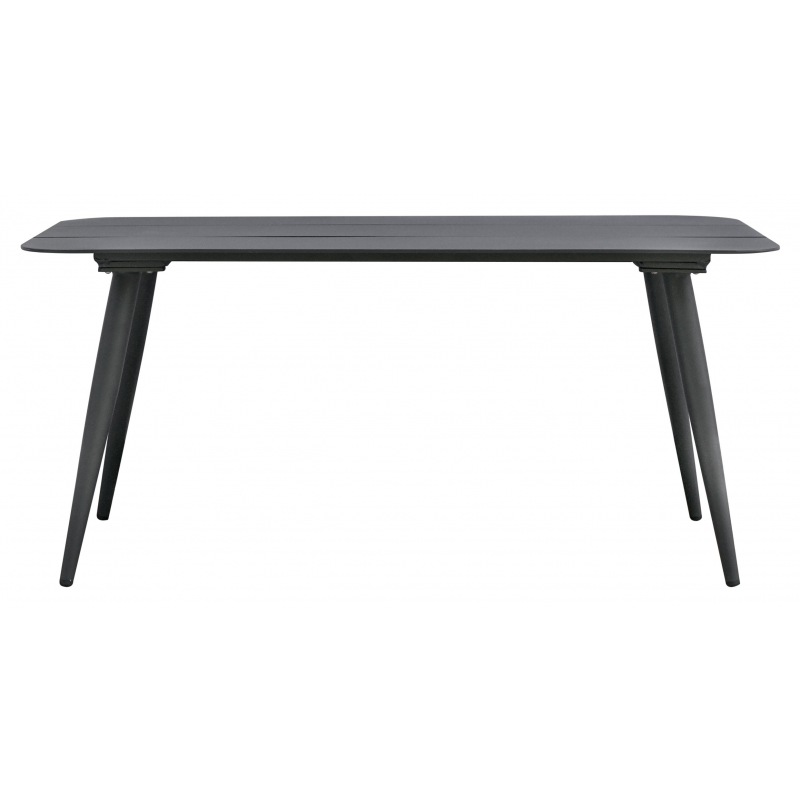 Salotto Milano In Alluminio Antracite + Seduta E Schienale In Wicker Grigio Moia
