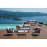 Salotto Maratea In Alluminio Rosso Antico E Corda Mattone - Pillow Marrone E Grigio Moia