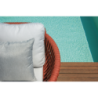 Salotto Maratea In Alluminio Rosso Antico E Corda Mattone - Pillow Marrone E Grigio Moia