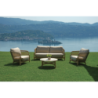 Salotto Lamezia In Acacia Certificata Fsc Color Teak Con Corda Color Naturale Moia