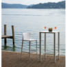 Tavolo Iseo Alto In Acciaio 60X60 Bianco Moia
