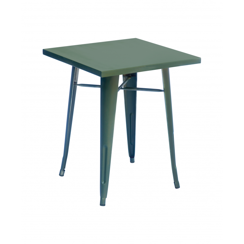 Tavolo Lamiera 60X60 Verde Militare Moia