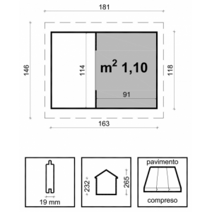 Zoom Casetta gioco Joy Cm. 163X118 Losa