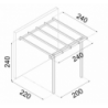 Pergola Addossata 240X240 Losa