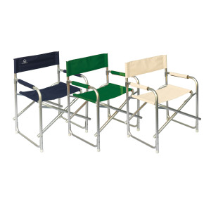 Zoom Set di 6 Sedie regista pieghevoli MOIA in alluminio blu