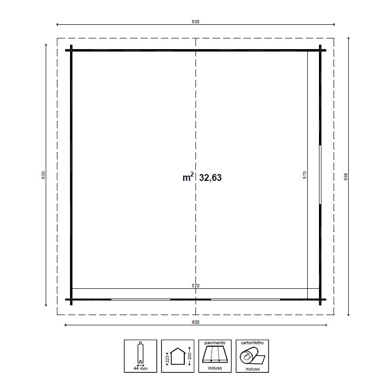 Casetta Anna Cm 600X600 Losa