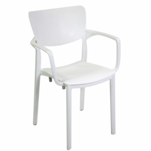 Poltrona polipropilene Damla bianca cm 54,5x53h84