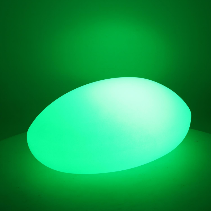 Lampada led plastica ricaricabile sassomulticolor cm40x30h15