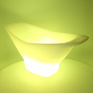 Zoom Lampada led plastica ricaricabile con portabottiglie multicolor ovale cm 64x30h28