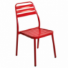 Sedia alluminio las vegas rossa cm49x58h45/88