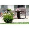Poltrona adila polyrattan noce quadro cm60x61h44/46/65/88