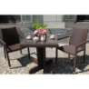 Poltrona adila polyrattan noce quadro cm60x61h44/46/65/88