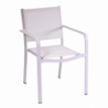 Poltrona alluminio texilene El Paso bianco cm55x61h84,5