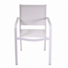 Poltrona alluminio texilene El Paso bianco cm55x61h84,5