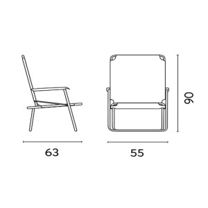 Zoom Sedia Relax pieghevole MOIA in alluminio - set da 6