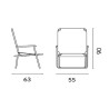 Set 6 sedie relax pieghevoli alluminio blu da giardino Moia