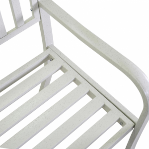 Zoom Panchina metallo Pesaro bianco 3 posti cm 150x60h41,5/63/85