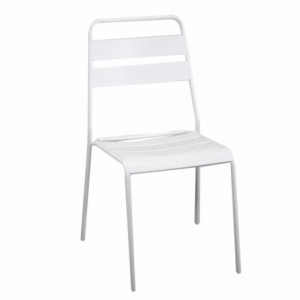 Sedia metallo Rovigo bianco cm 50x54h42/87