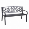 Panchina metallo pavia antracite cm124x57h78