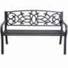 Panchina metallo pavia antracite cm124x57h78
