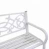 Panchina metallo pavia bianco cm124x57h78