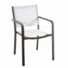 Poltrona alluminio textilene El Paso marrone cm55x61h43/84,5