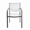 Poltrona alluminio textilene El Paso marrone cm55x61h43/84,5