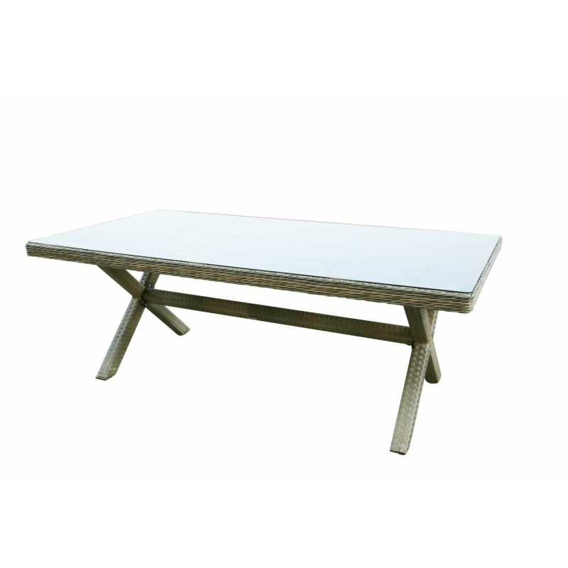 Tavolo polyrattan baltimora rettangolare cm200x100h72