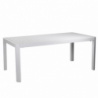 Tavolo alluminio cleveland bianco opacocm180/240x100 h75