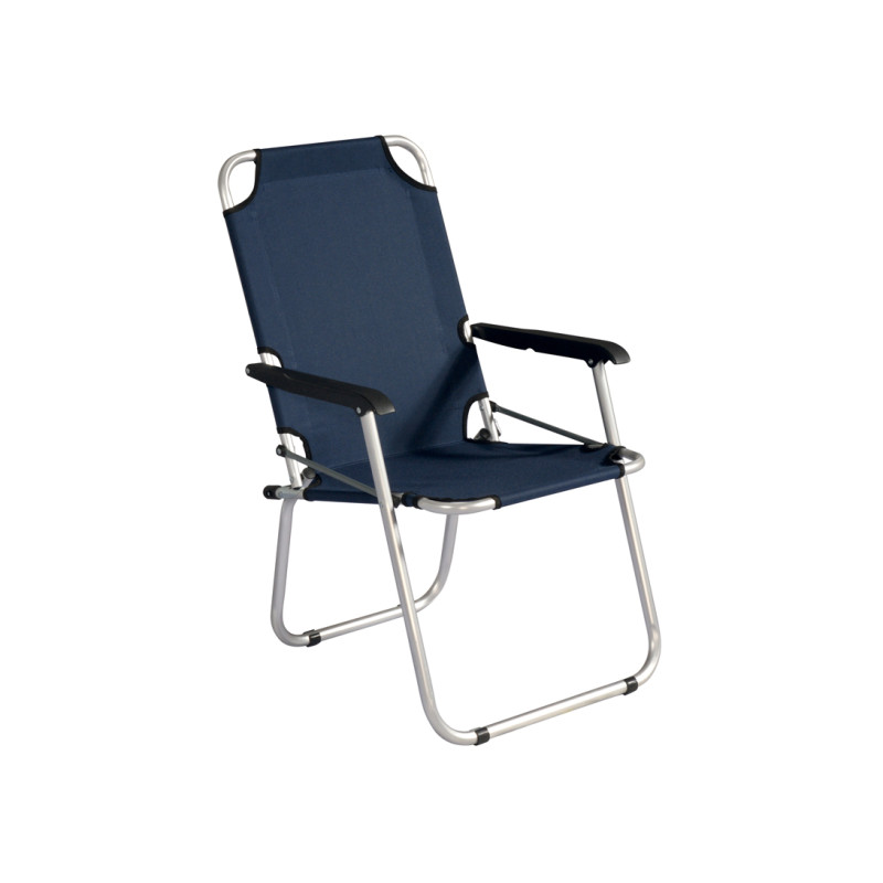 Set 6 sedie relax pieghevoli alluminio blu da giardino pratiche