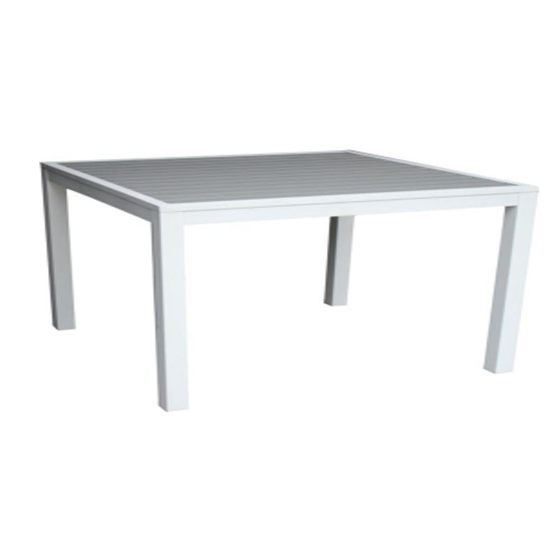 Tavolo alluminio sullivan bianco quadrocm80x80h75