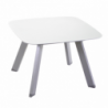 Salotto alluminio Riverside bianco con cuscini grigio 3 pezzi