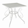 Tavolo metallo new old bianco quadro cm70x70h72